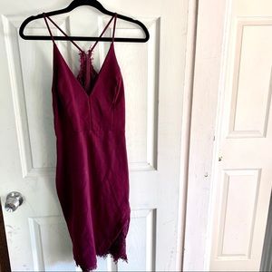 ASTR Burgundy Bodycon Dress